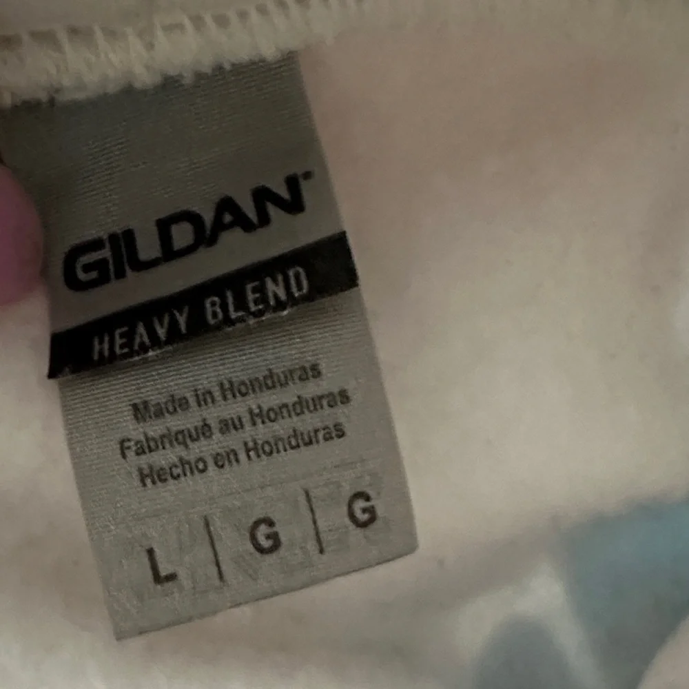 White Hangover Hoodie with Blue Graphic Text - Picture 2 of 2